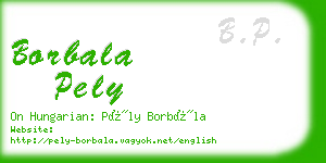 borbala pely business card